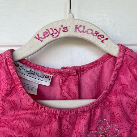 •Samantha Says• Pink Corduroy Floral Dress - Size 2T - Picture 3 of 7